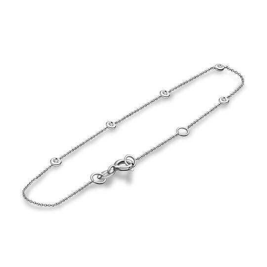 Elegant sterling silver bracelet with delicate interlocking circles from our jewelry collection