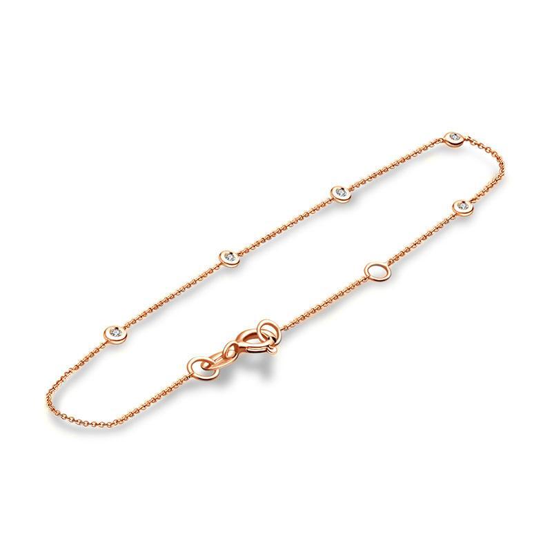Elegant rose gold bracelet with delicate diamond accents from our jewelry collection