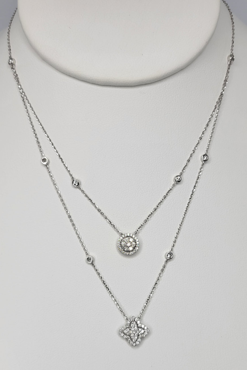 14kt White Gold Diamond Necklace