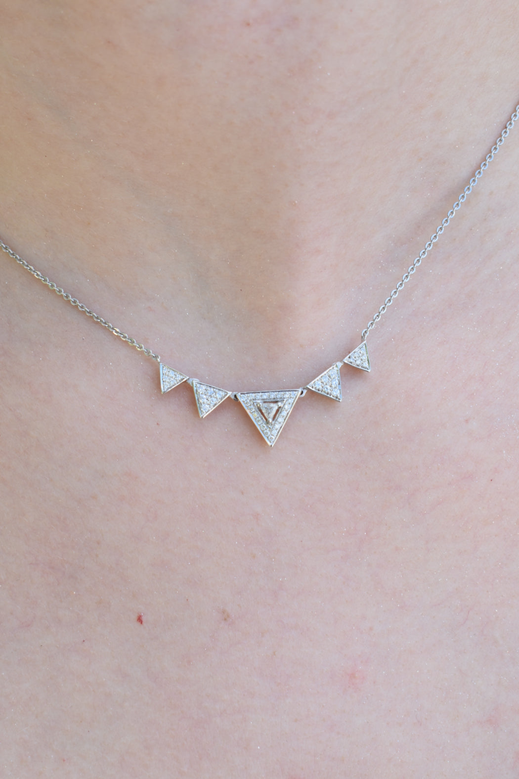 14kt W/Gold Diamond Necklace