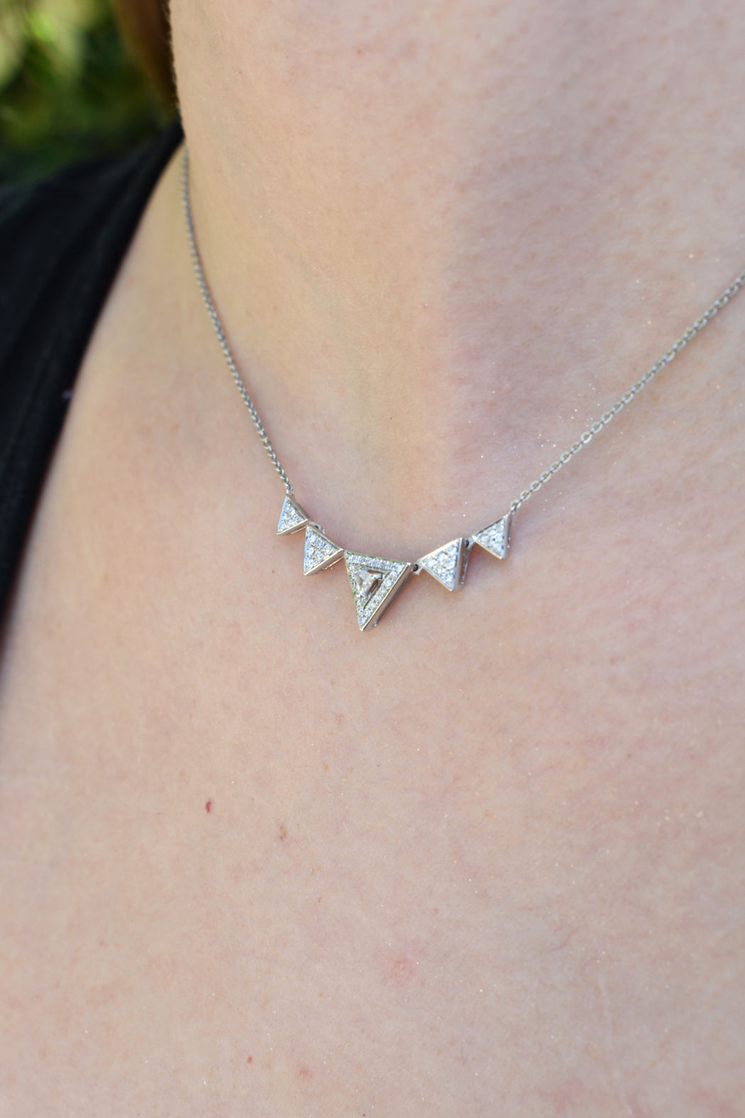 14kt W/Gold Diamond Necklace