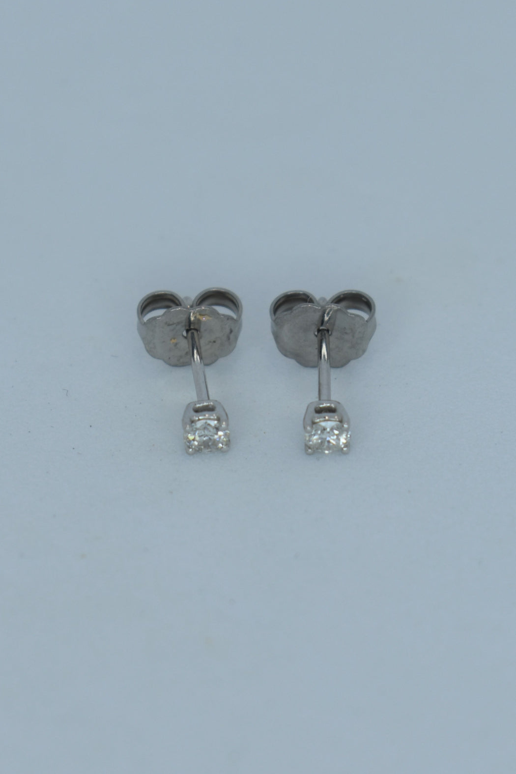 14kt W/Gold Diamond (.16cttw) Stud Earrings