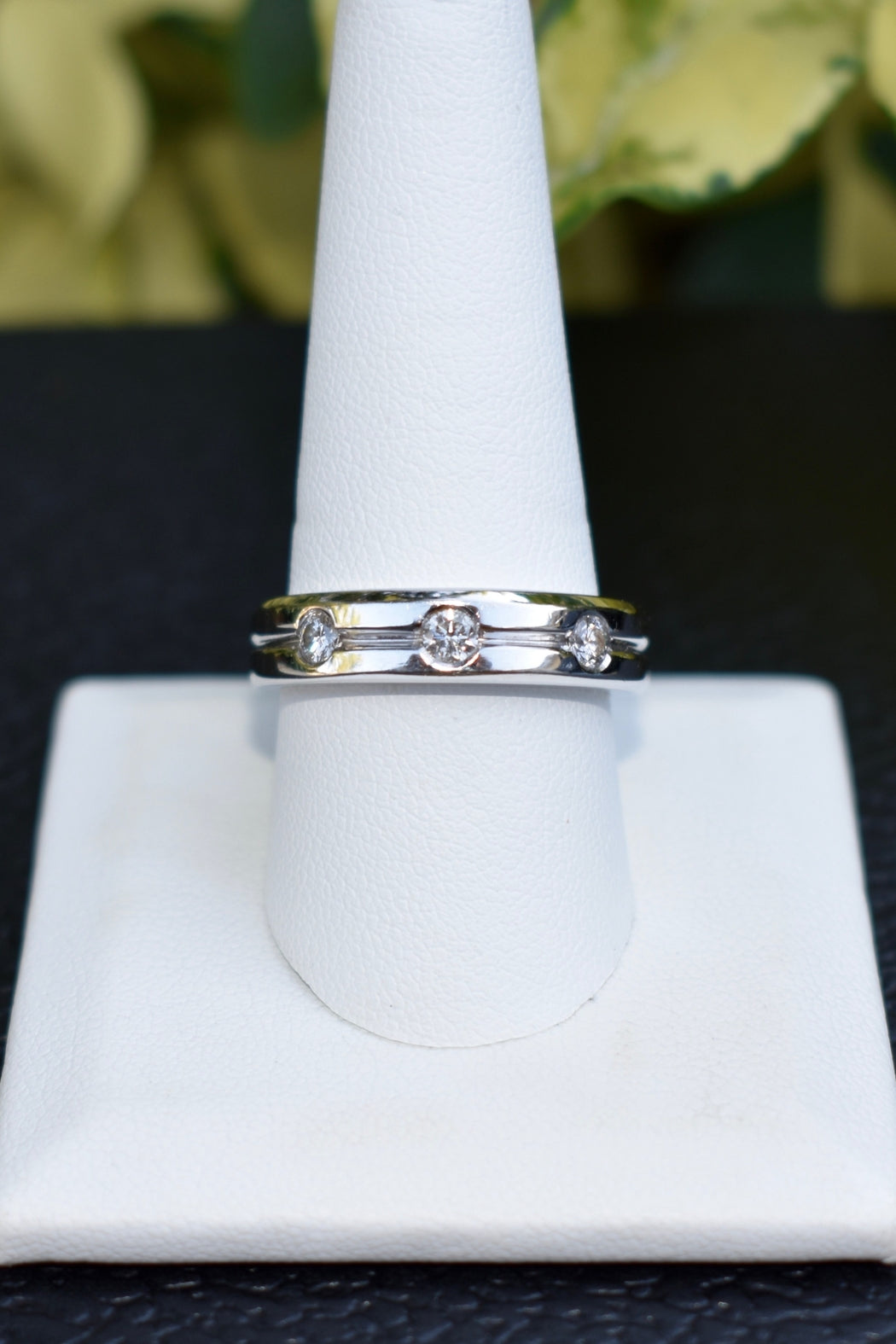 14kt White Gold Men's Diamond Ring
