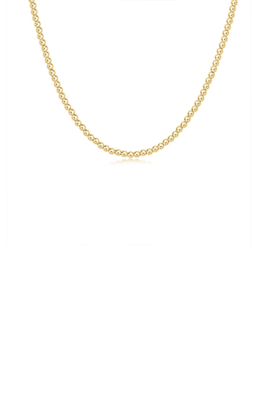 15" Choker 3MM Bead Necklace