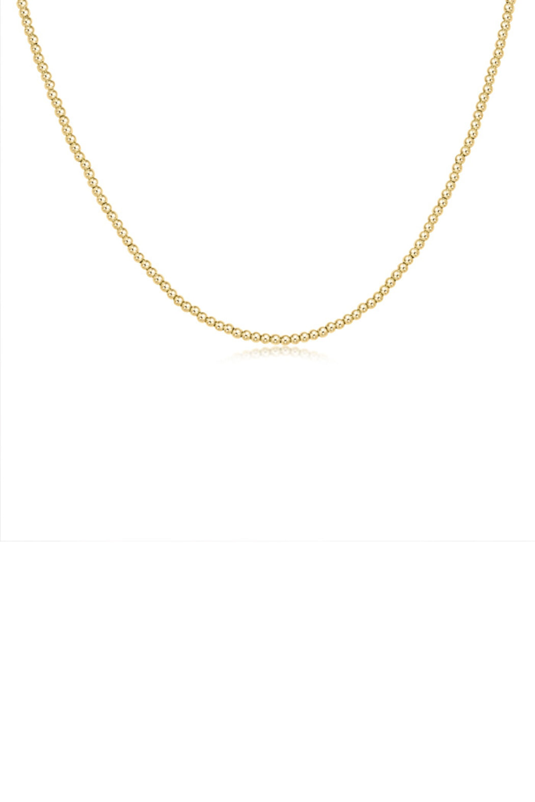 15" Choker Classic 2MM Bead Necklace