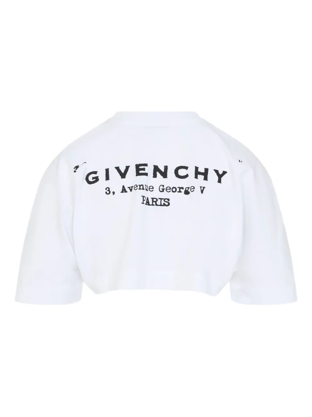 Givenchy Women Cropped Fit T-Shirt In Cotton With Givenchy Stamp Print