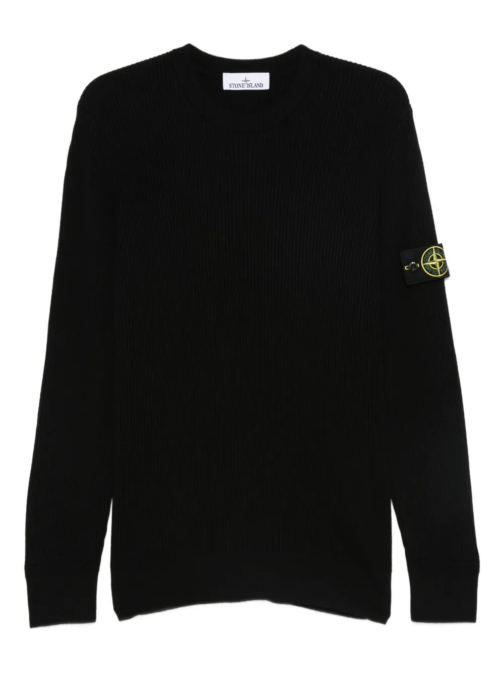 Stone Island Men Knit Crewneck Sweater In Full Rib Rws Wool