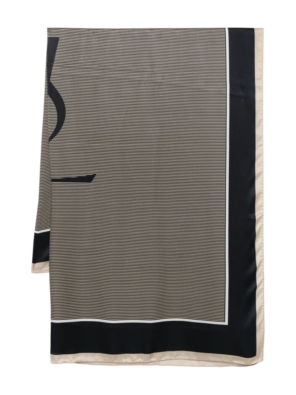 Saint Laurent Men Cassandre Striped Semi-Sheer Stole In Silk Charmeuse