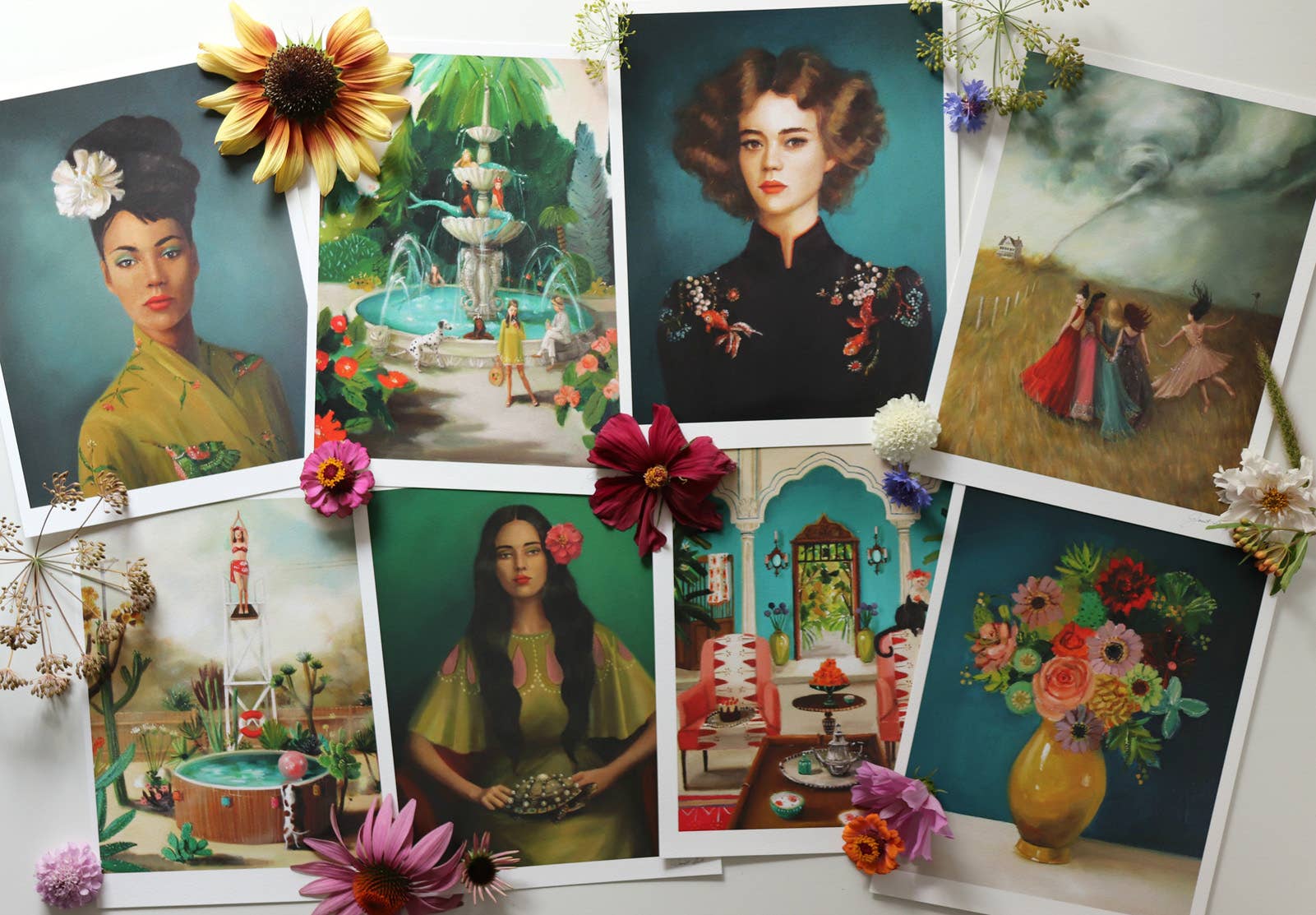 Barmaids Art Print - 8.5 X 11" by Janet Hill