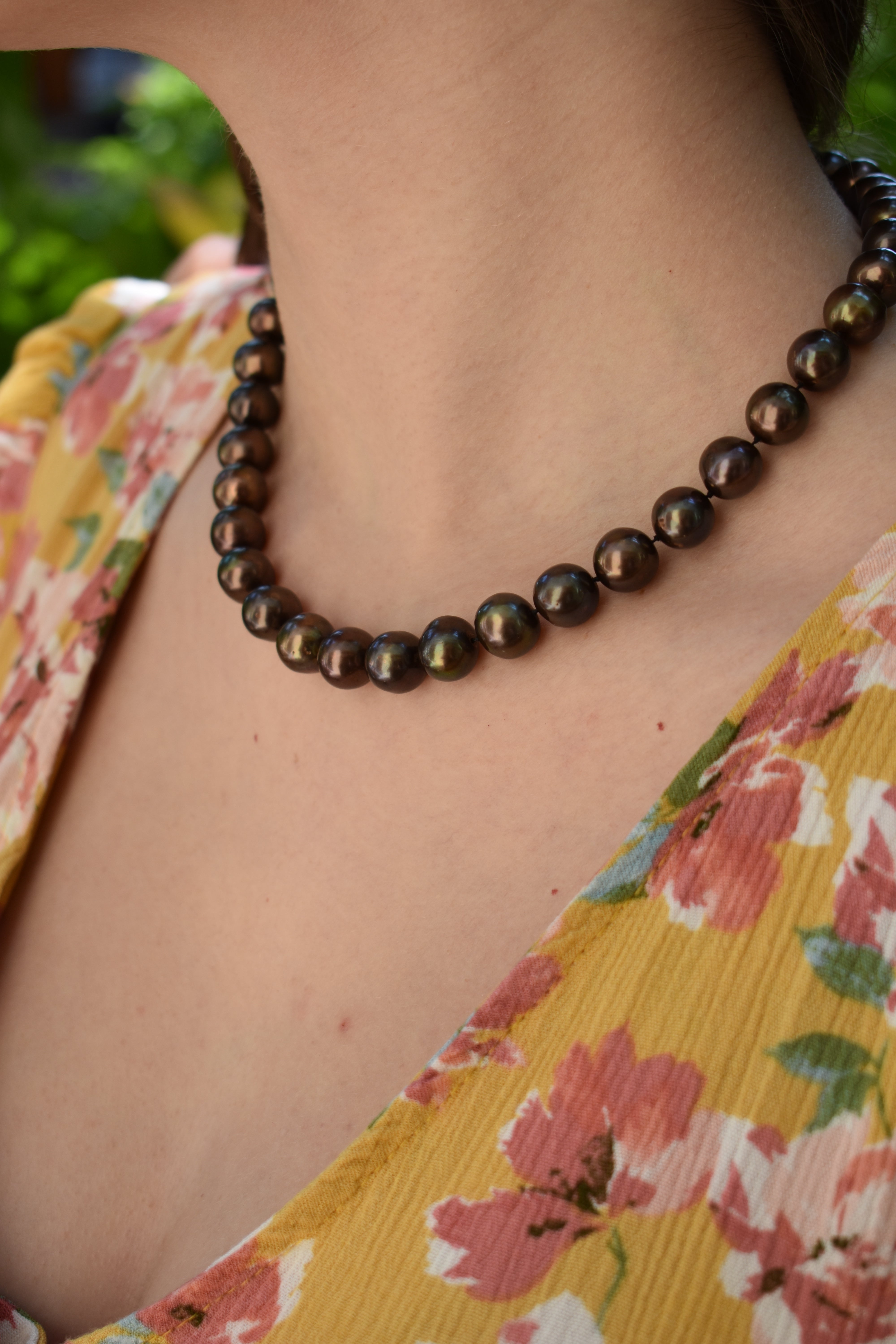 14kt Yellow Gold Pearl Necklace