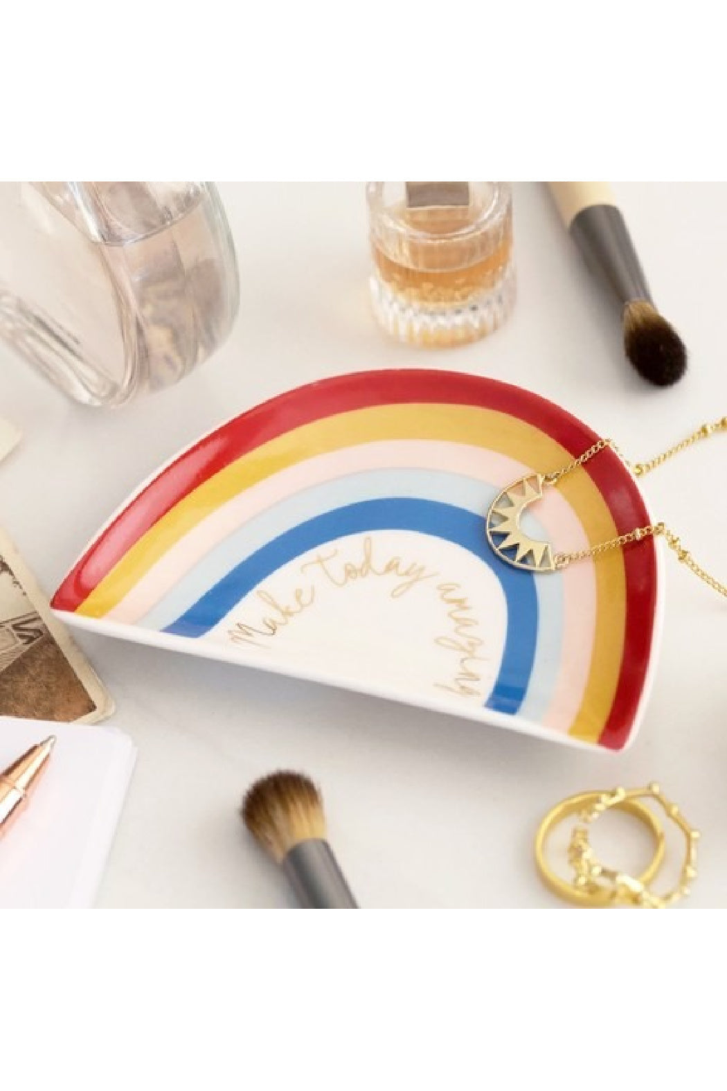 "Make Today Amazing" Rainbow Trinket Dish