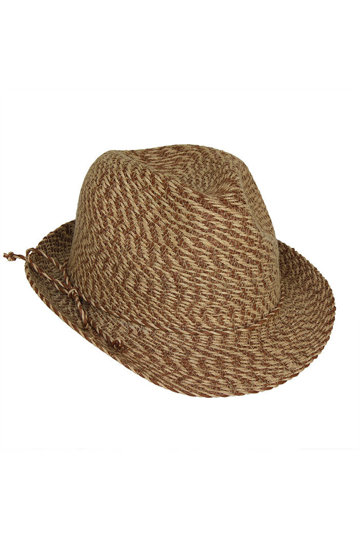 Sewn Braid Raffia Fedora
