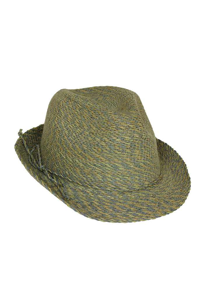 Sewn Braid Raffia Fedora