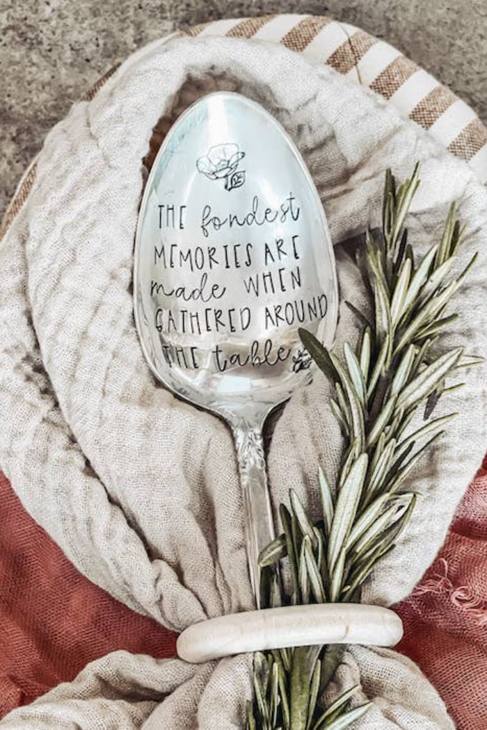 Serving Spoon Hand Stamped