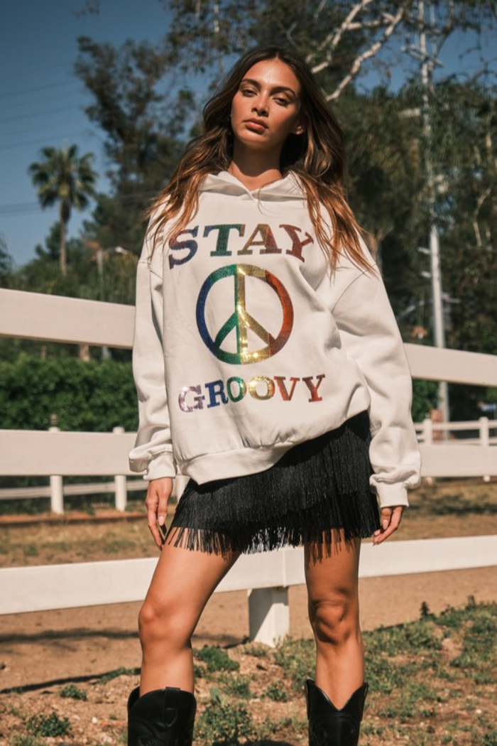 Sequin Letter Hoodie