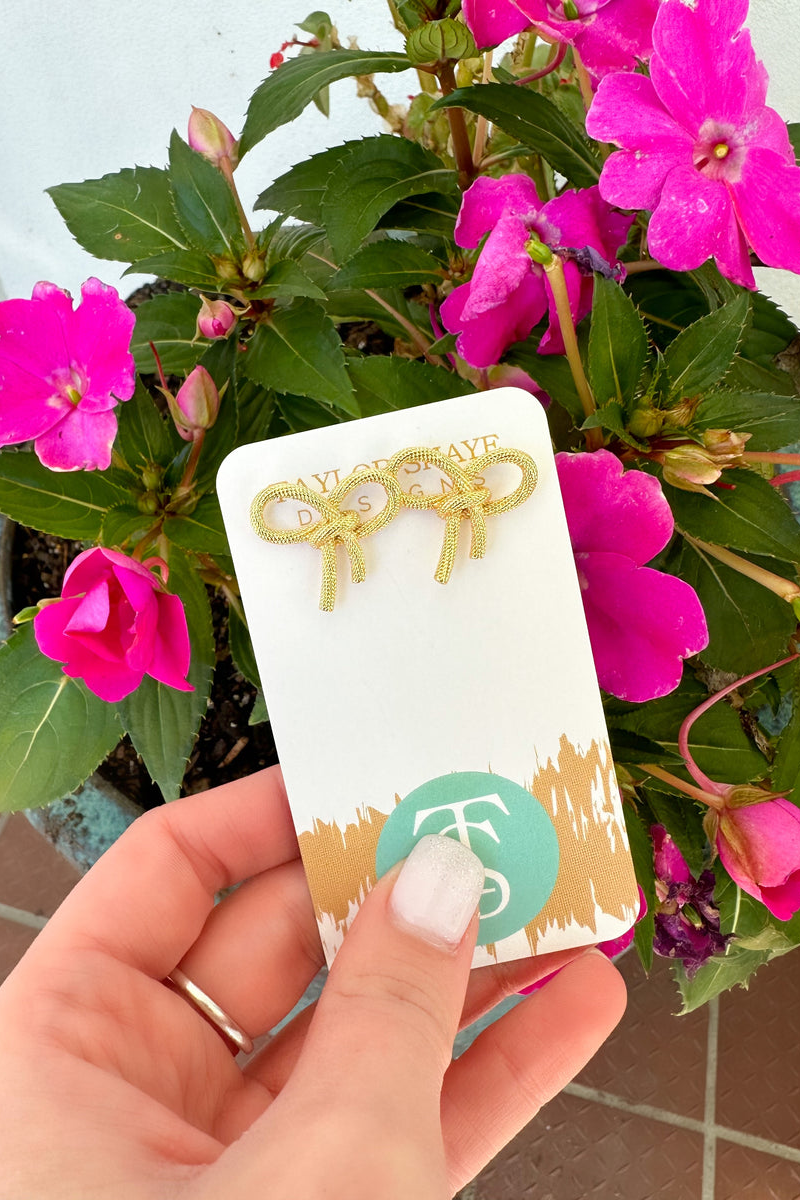 "Sloane" Bow Stud Earrings
