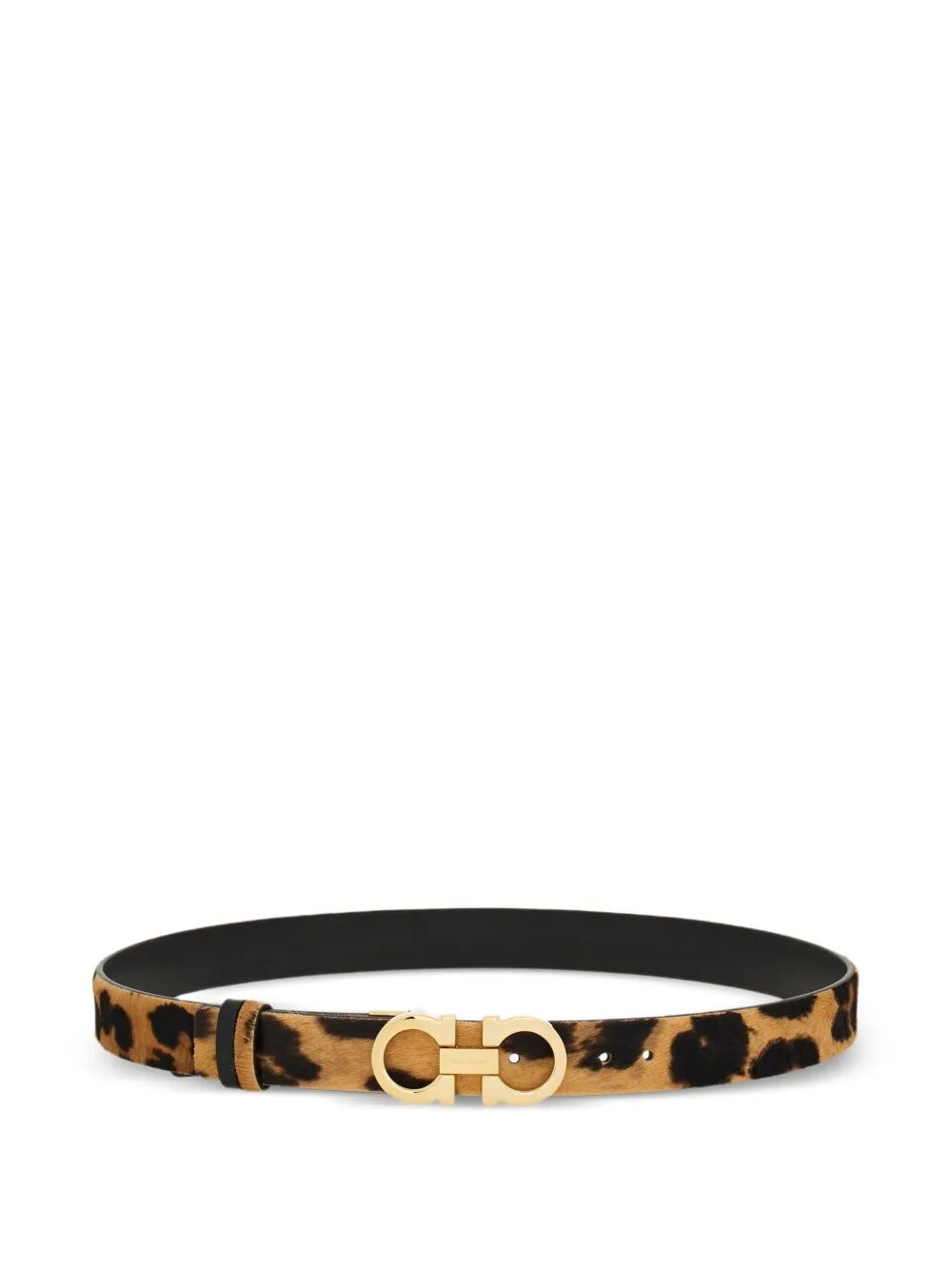 Ferragamo Women Animal-Print Pony Hair Gancini Belt