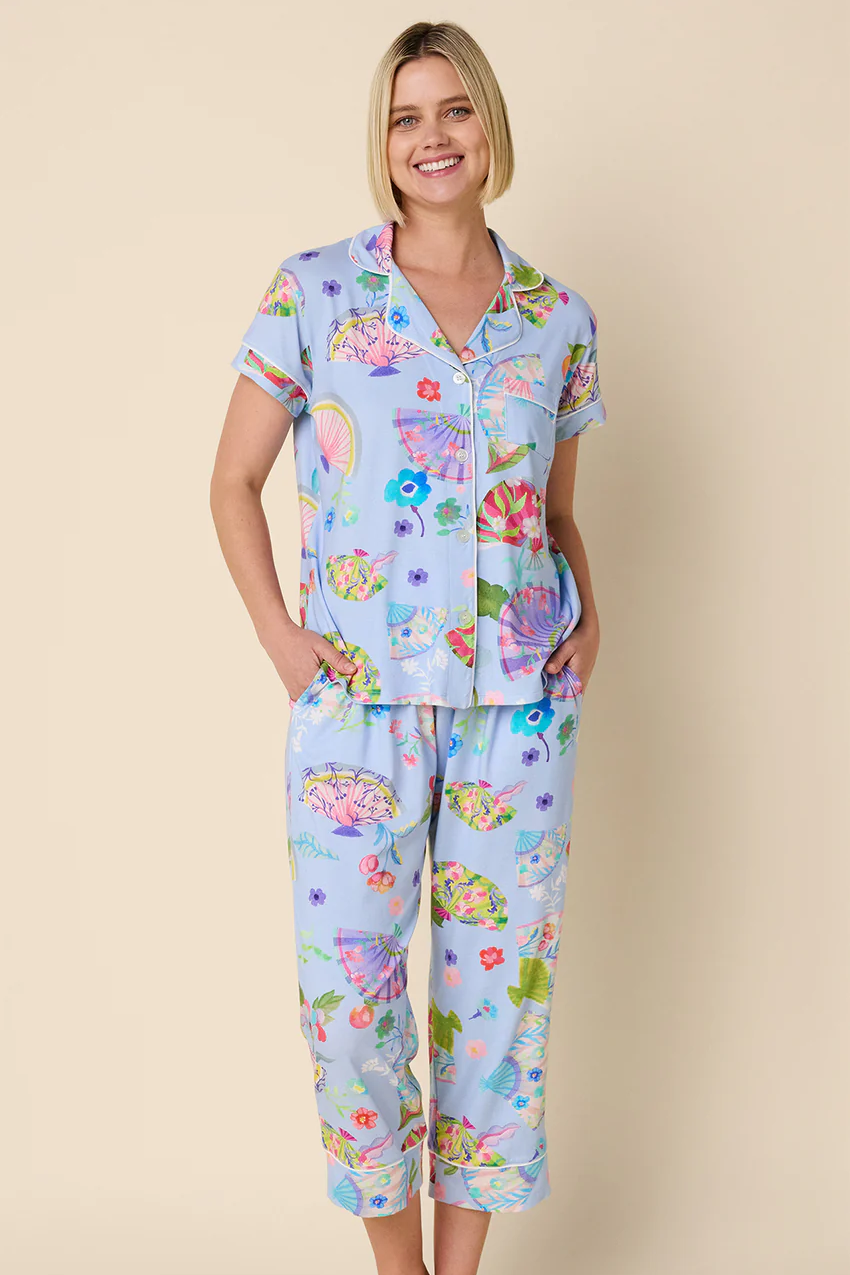 Shanghai Fans Pima Knit Capri Set