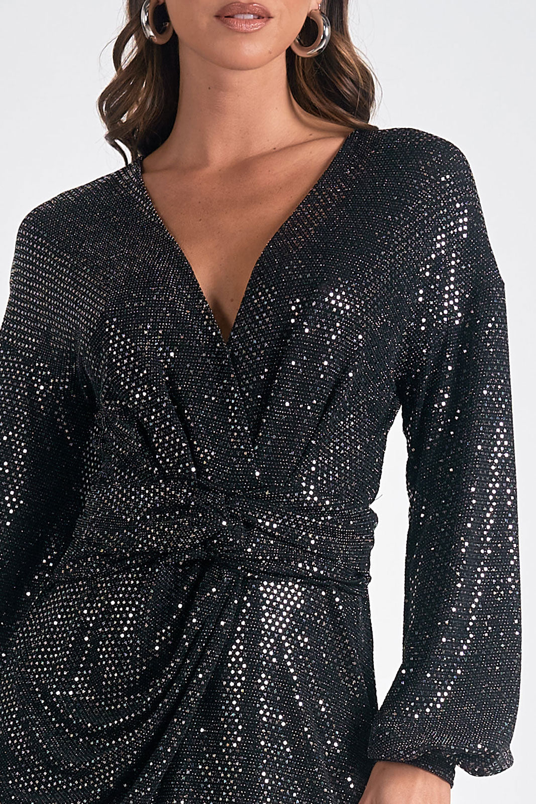 Sequin Wrap Dress