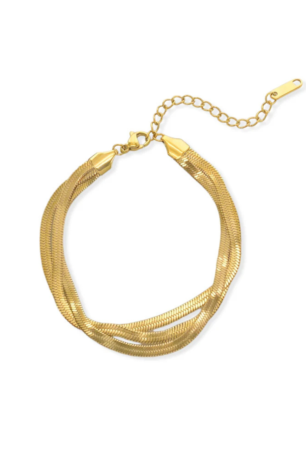 18K Triple Herringbone Bracelet