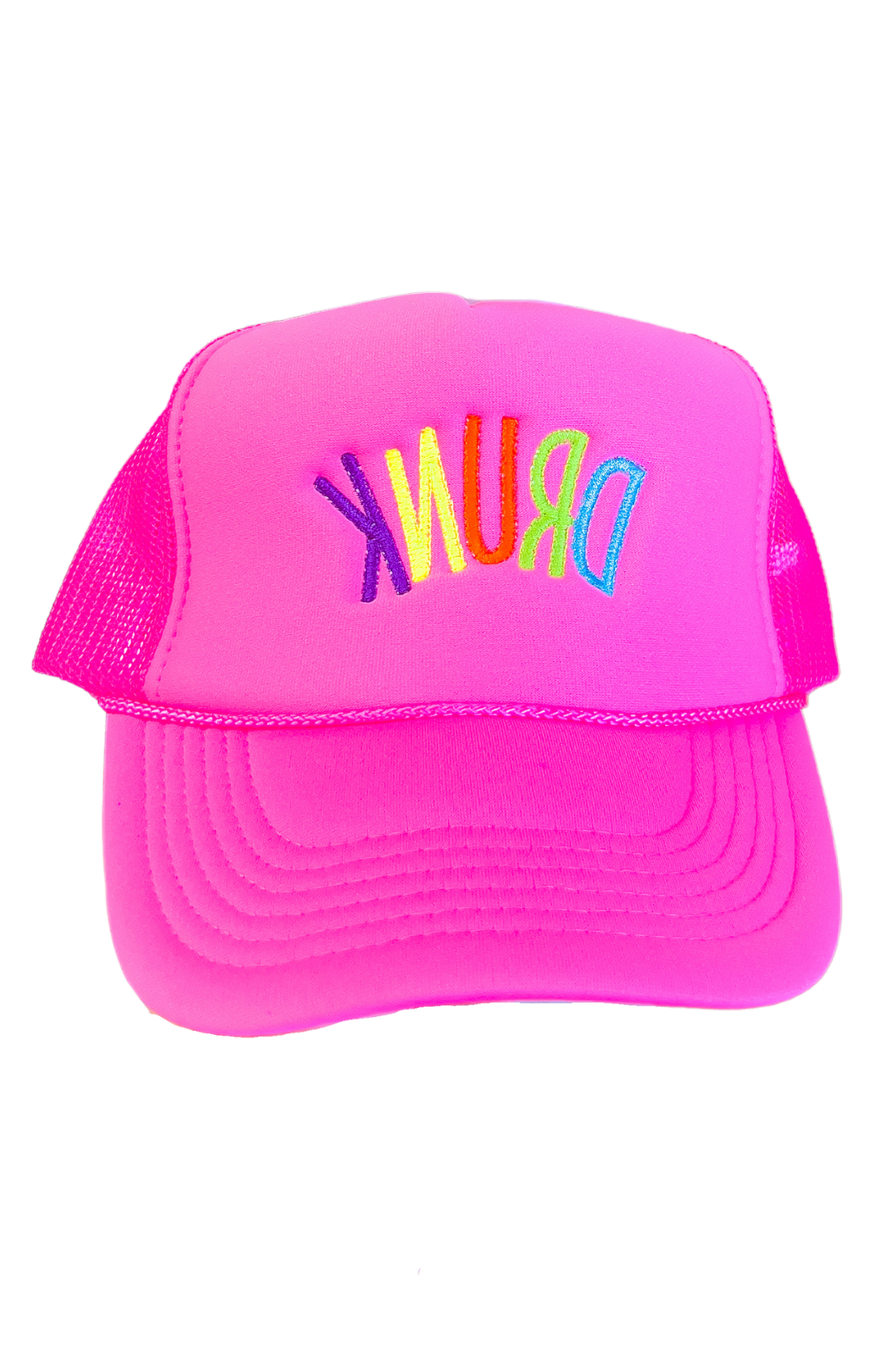 "Drunk" Embroidered Trucker Hat