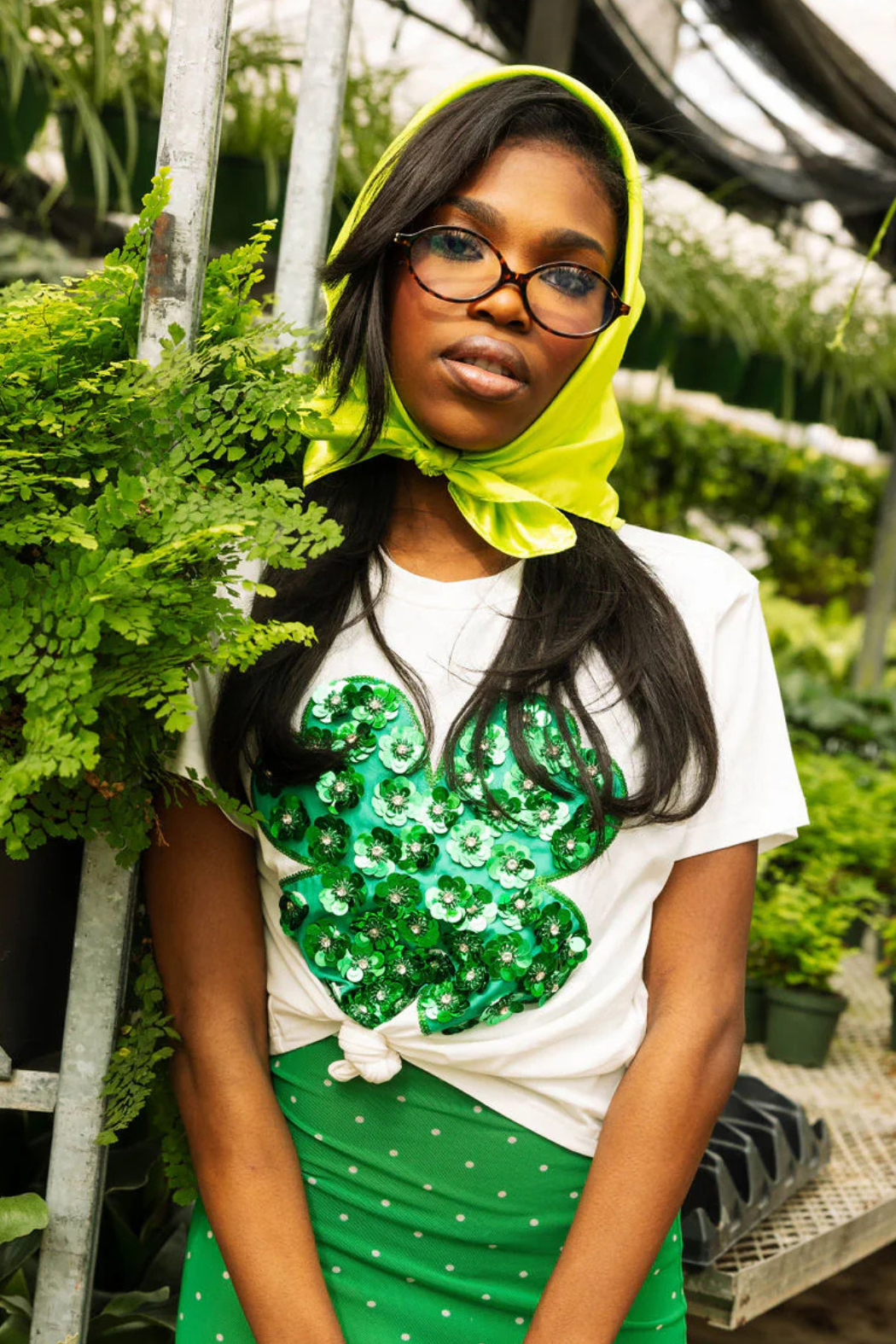 Sequin Shamrock Tee