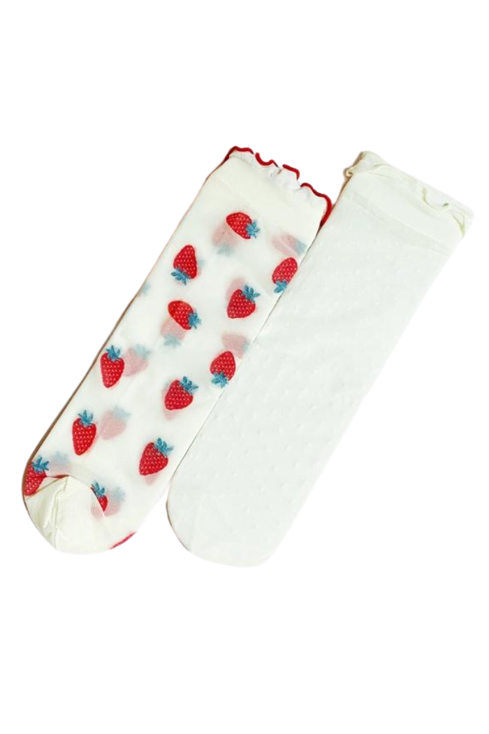 Sheer Sock with Lettuce Hem