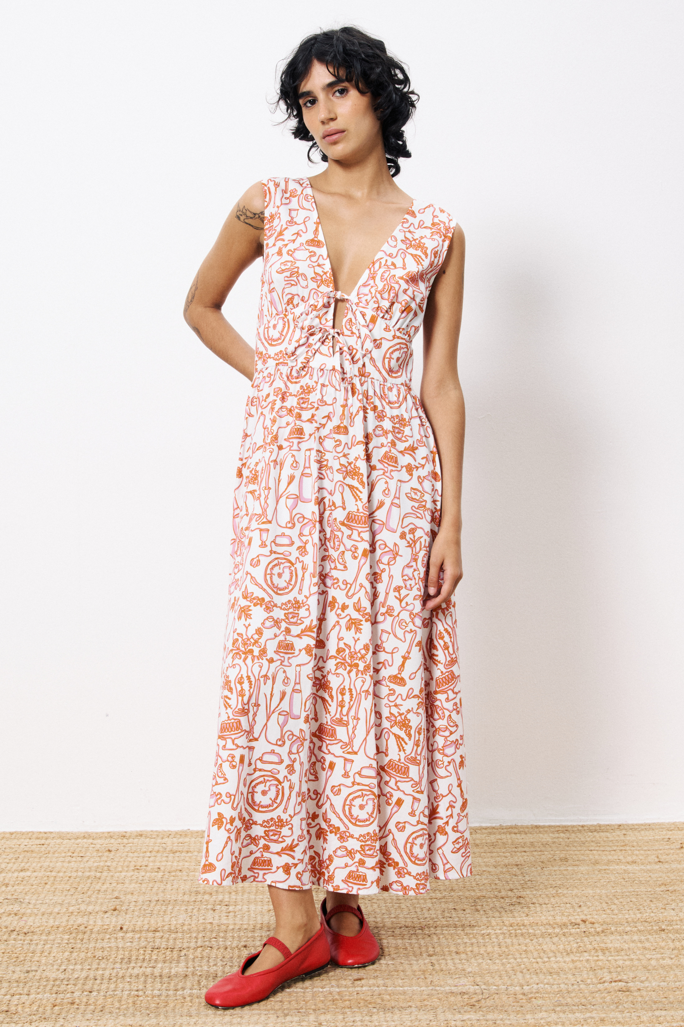 "Paulonie" S/L Midi Dress