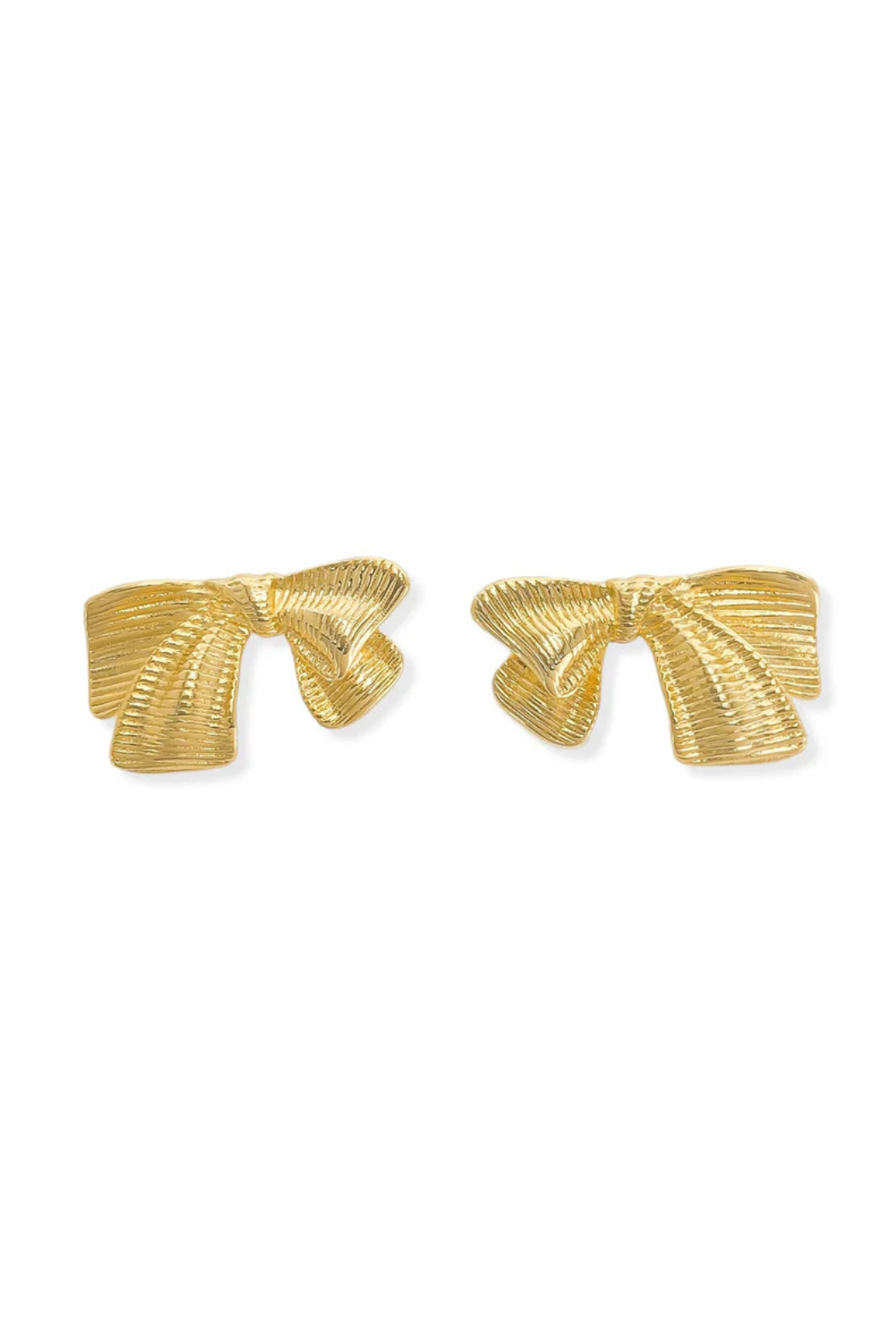 18K Ribbon Stud Earrings