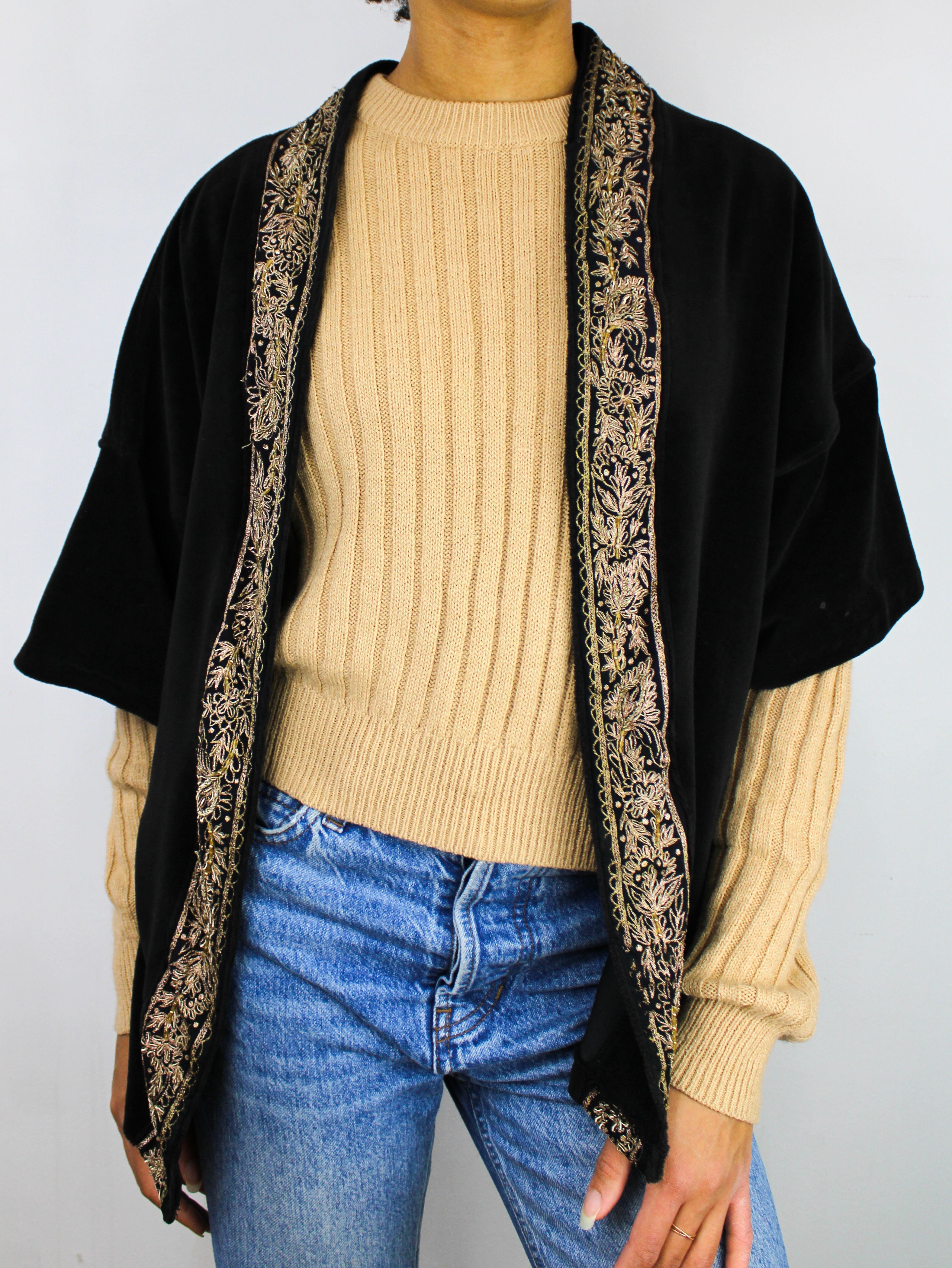 Odessa Short Sleeve Velvet Jacket