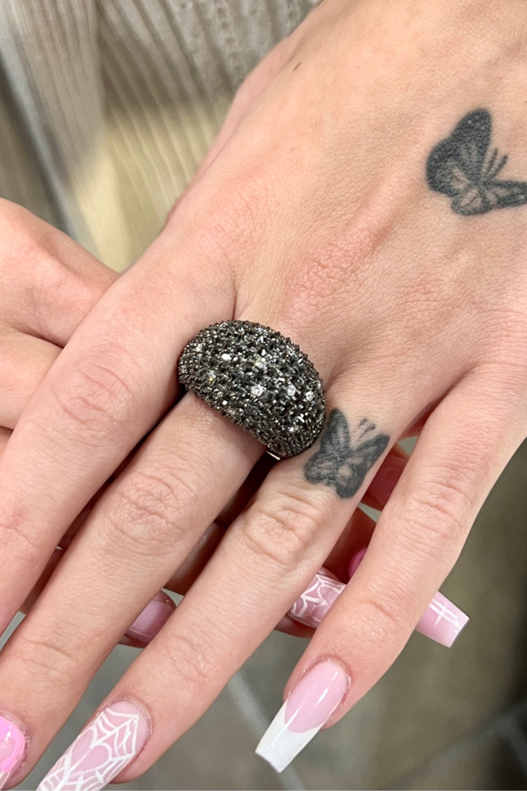 18kt Black Rhodium Multi Diamond Ring