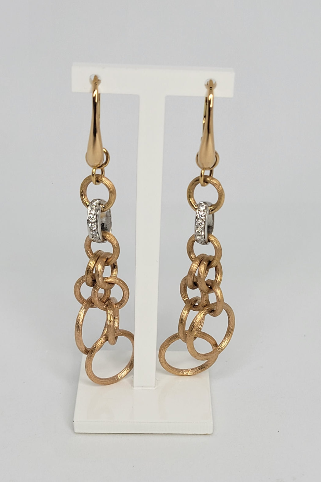 18kt Rose Gold & Diamond Earrings