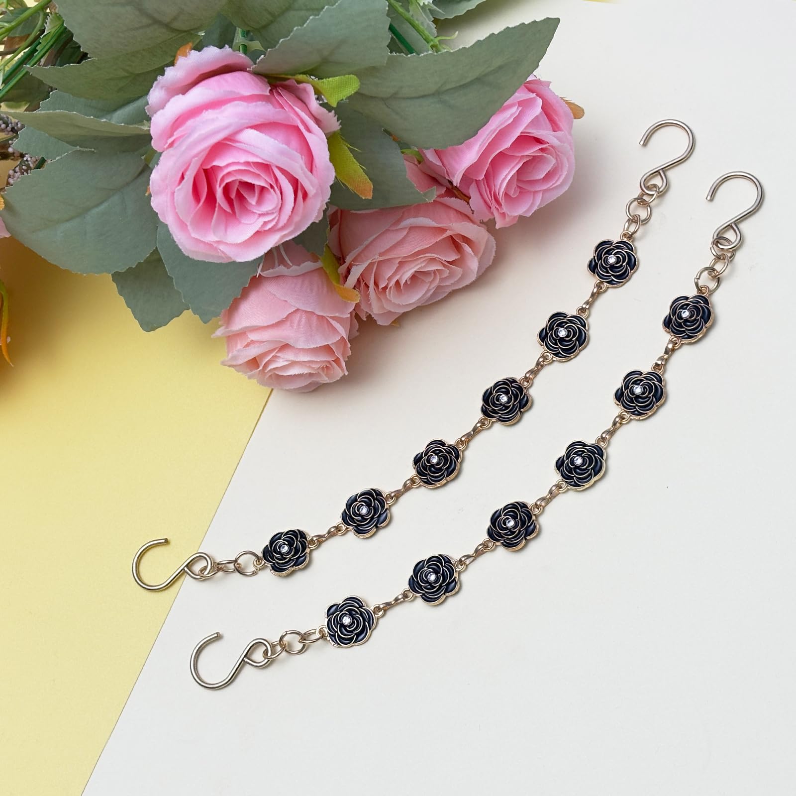 18Pcs Flower Shoe Chain Charms for Women, Bling Shoe Charms for Girls Clog Sandals, Girly Shoe Chains, DIY Shoe Decoration Accessories for Party Favor