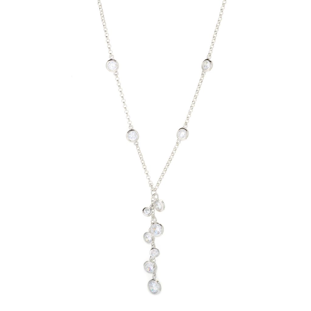 Brilliante Choice of Plating 3.30 DEW Simulated Diamond Y-Drop Necklace by Steals