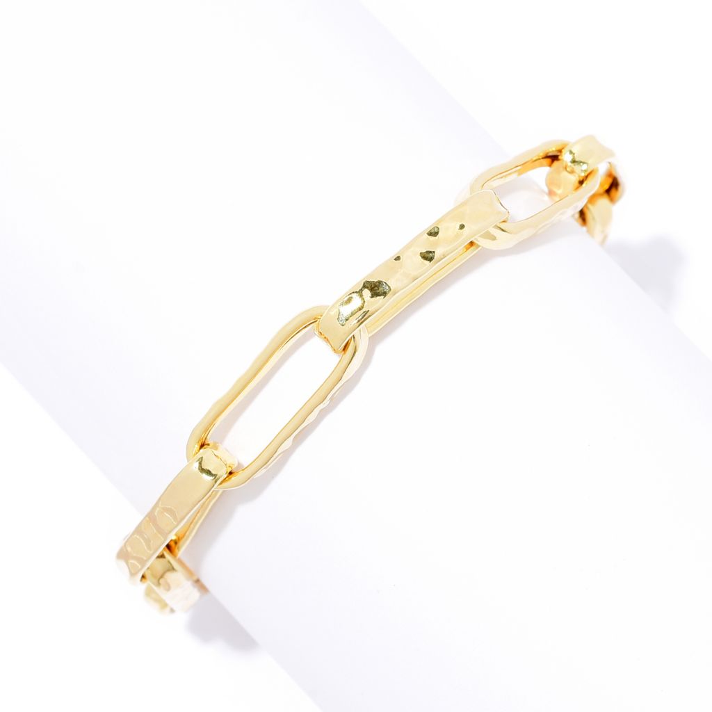 Toscana Italiana Acqua Bagnata Choice of Size Elongated Open Paperclip Link Bracelet by Steals