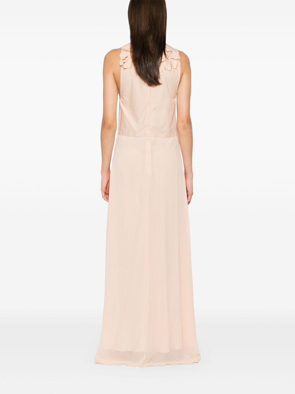 Forte Forte Long dress with floral appliques