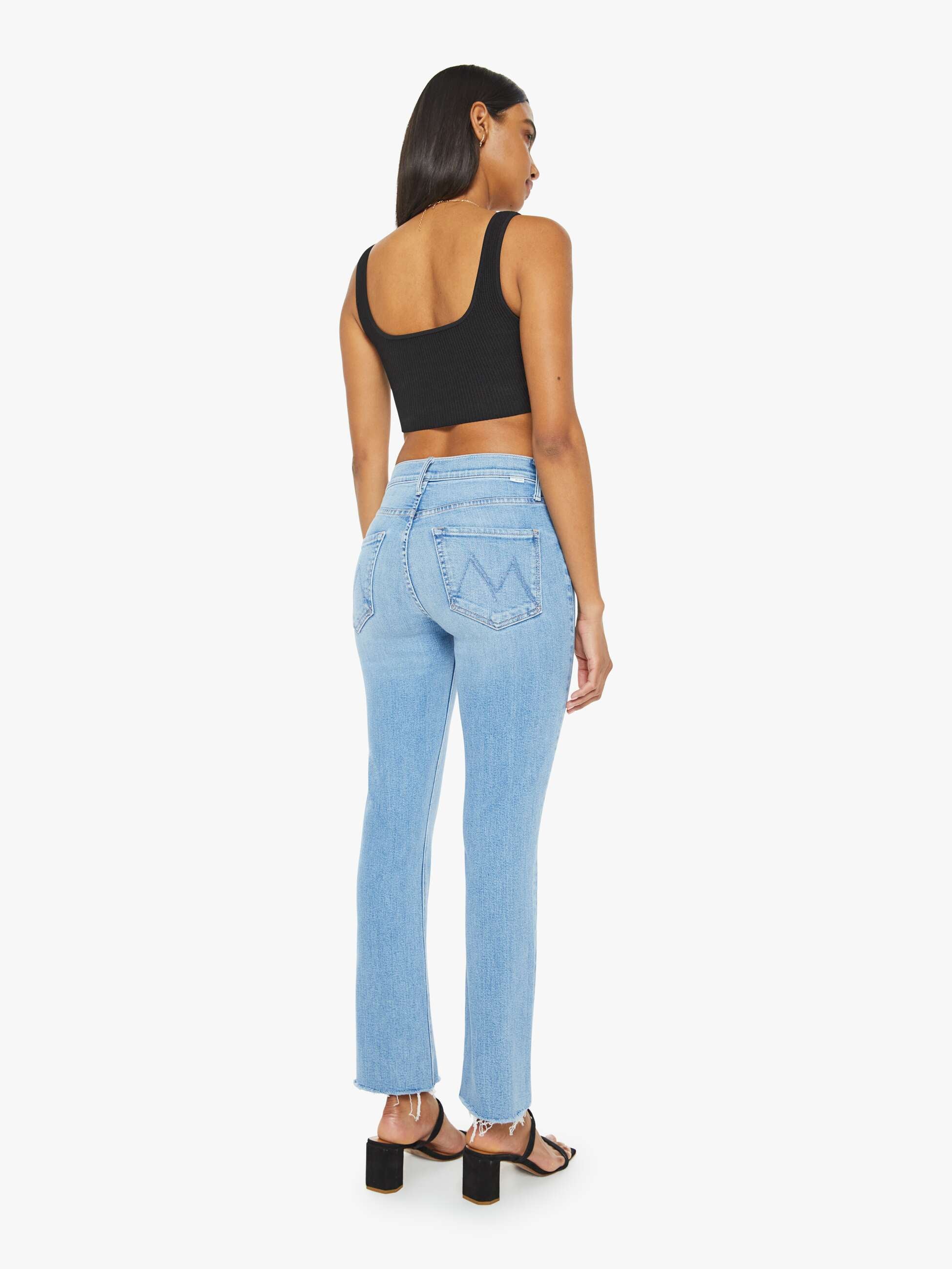 Mother Denim The Mid Rise Dazzler Ankle Fray