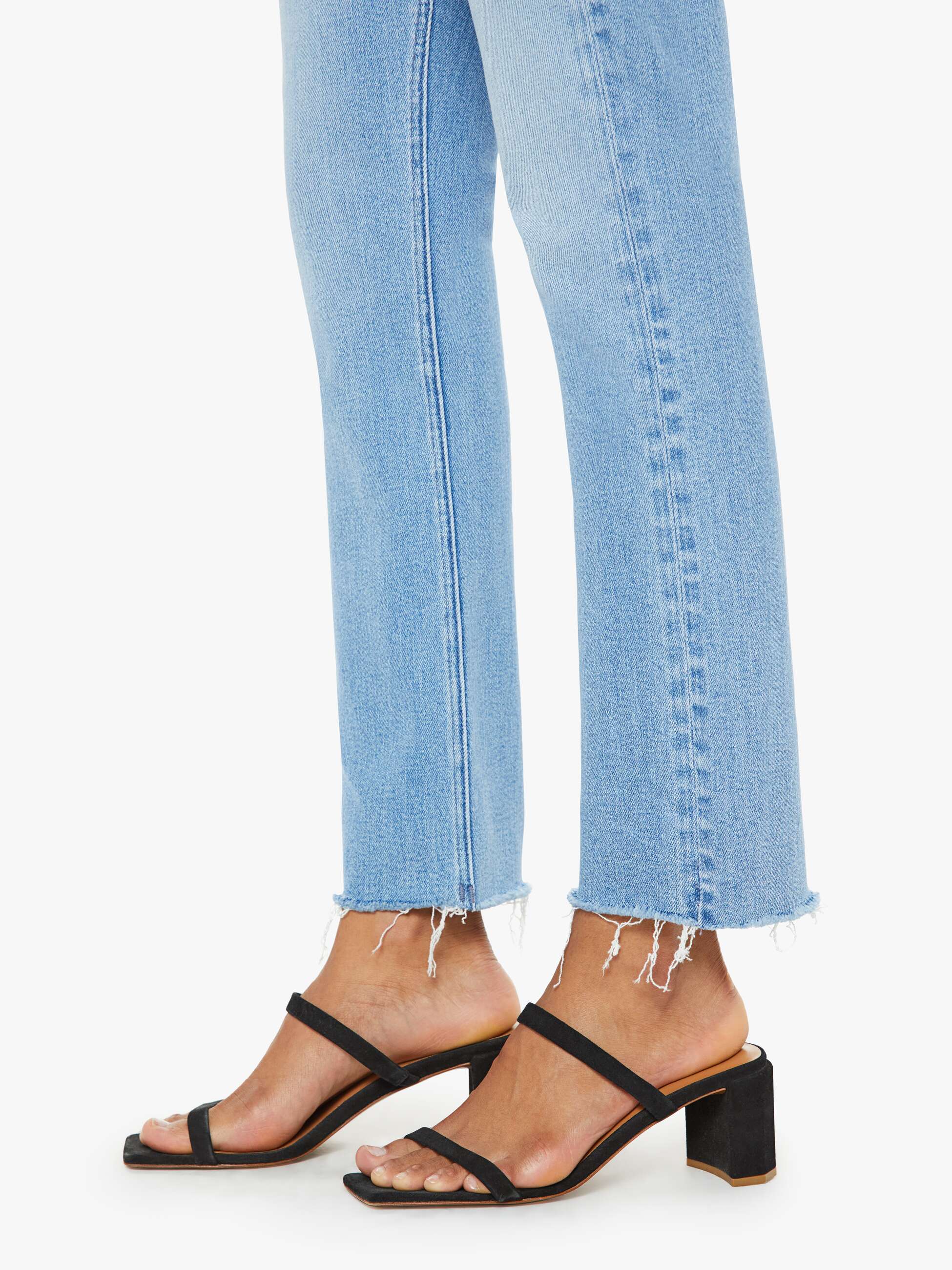 Mother Denim The Mid Rise Dazzler Ankle Fray