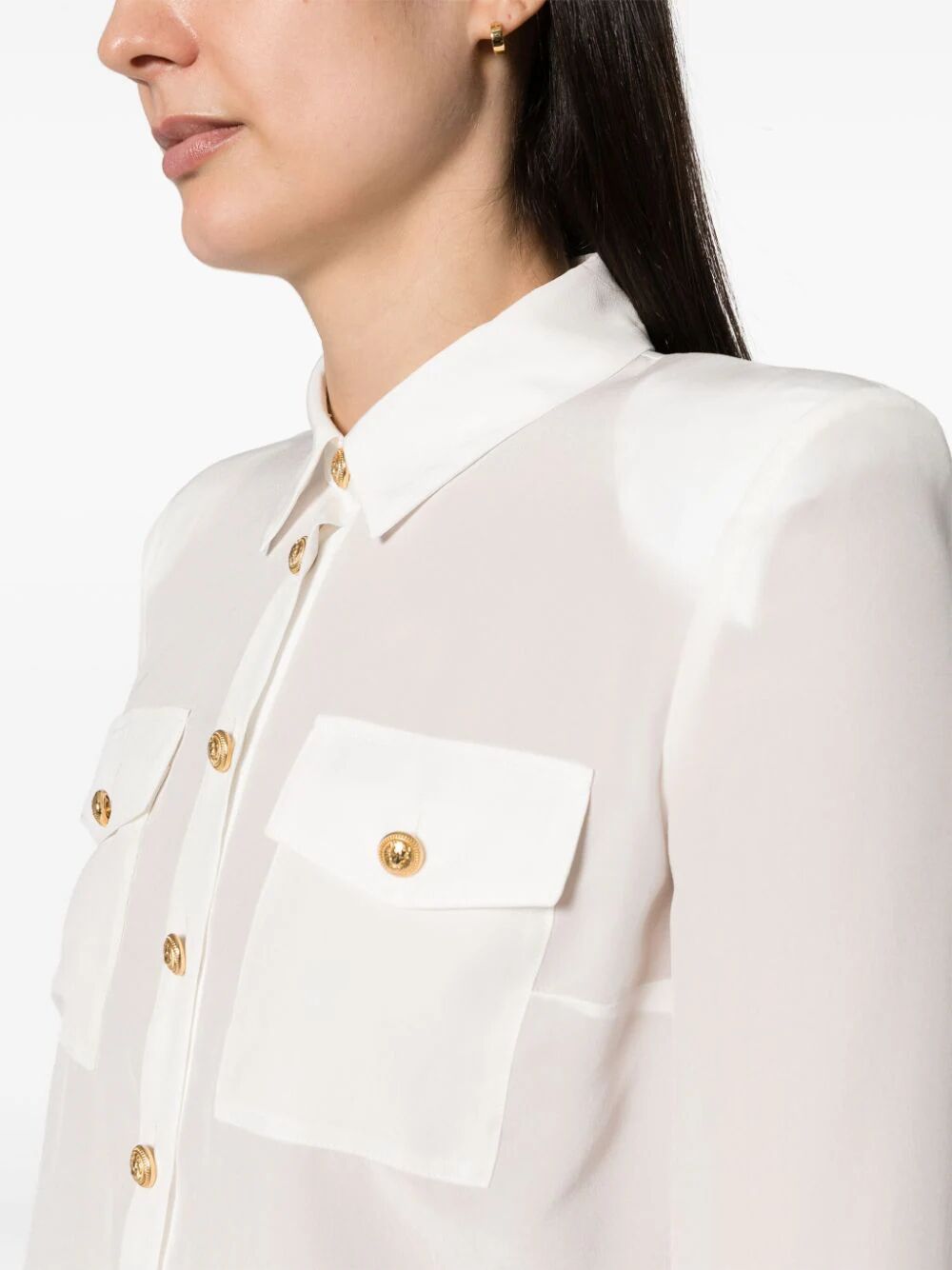 Balmain Women Camicia Semitrasparente