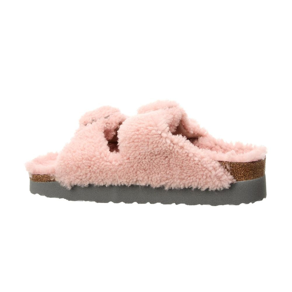 Birkenstock Papillio Teddy Crystal Rose Arizona Big Buckle Shearling Size 7 by Steals