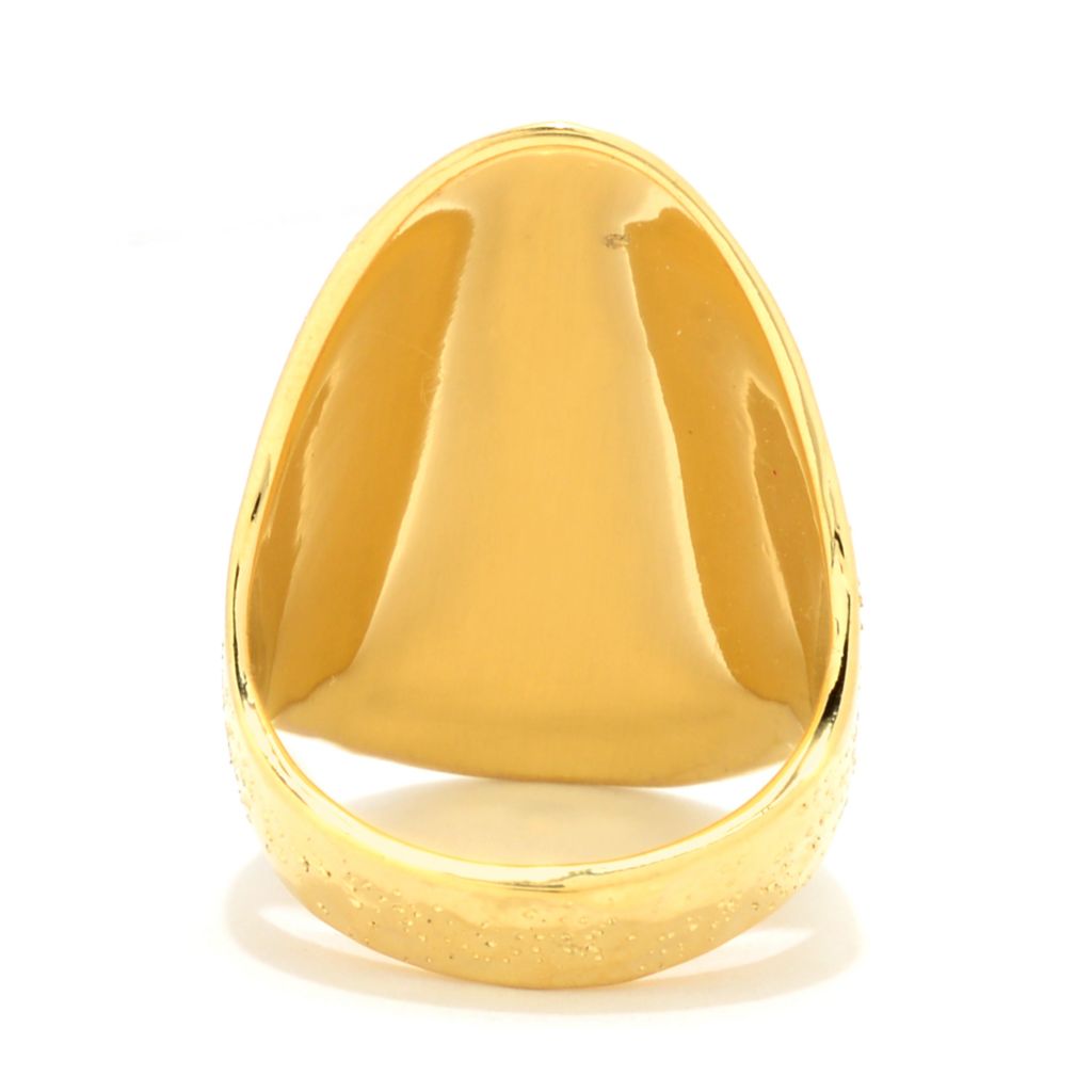 Toscana Italiana Choice of Plating "Scintille" Elongated Tapered Ring by Steals