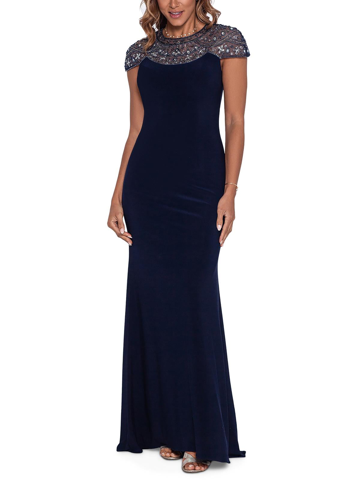Betsy & Adam Womens Beaded Maxi Evening Dress Size 6 by Steals