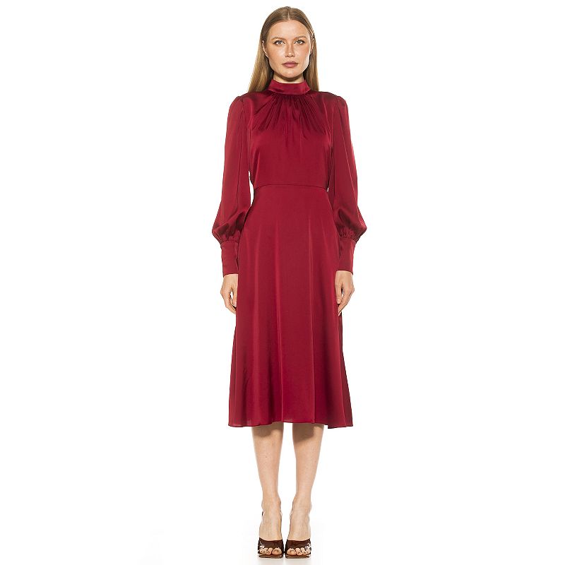 Alexia Admor Women's Francy Bubble Sleeve Fit & Flare Dress Red Size 4 by Steals