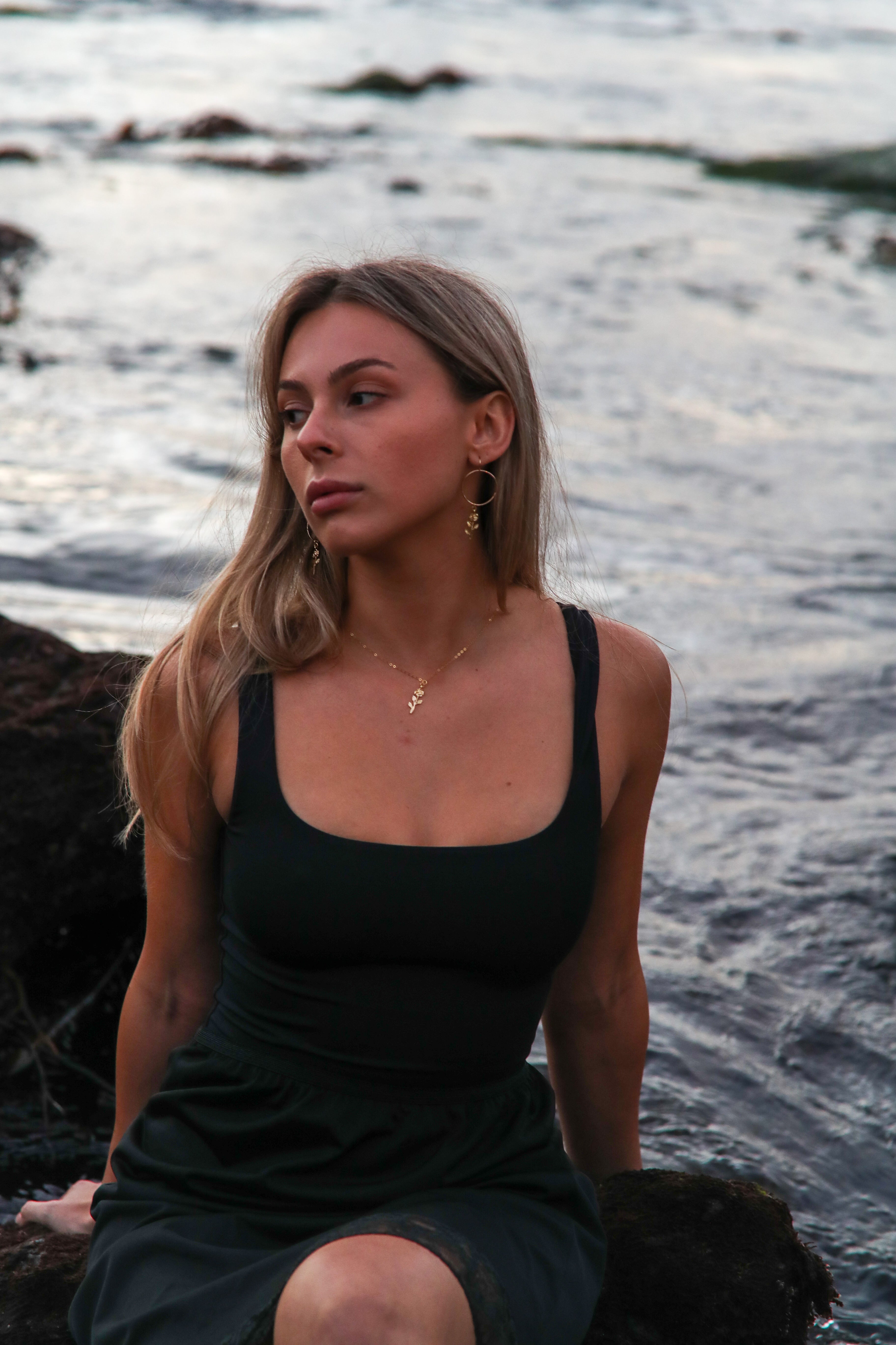 Dainty lil Rose Hoops by Toasted Jewelry