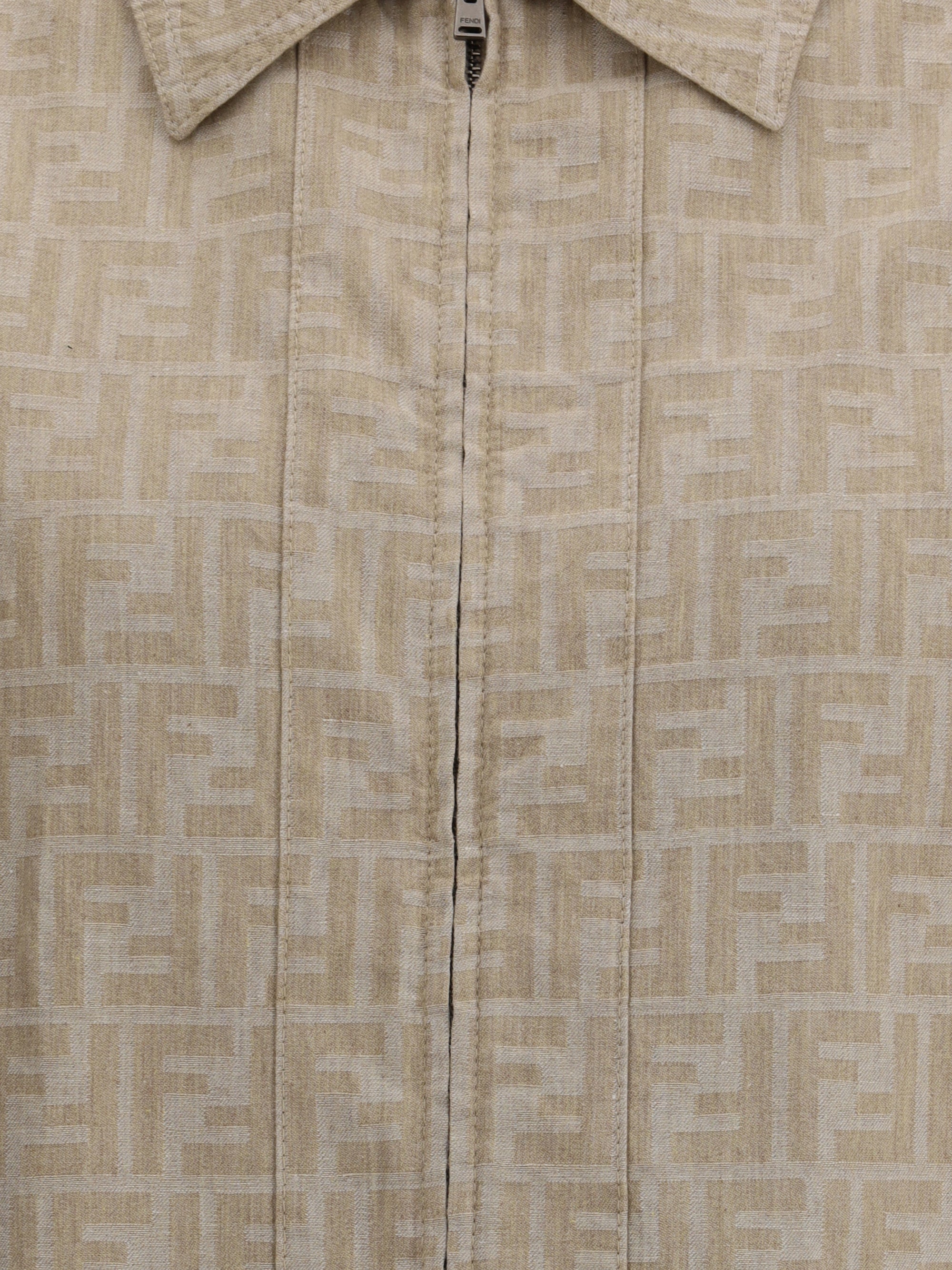 Fendi Women Chambray Cropped Jacket