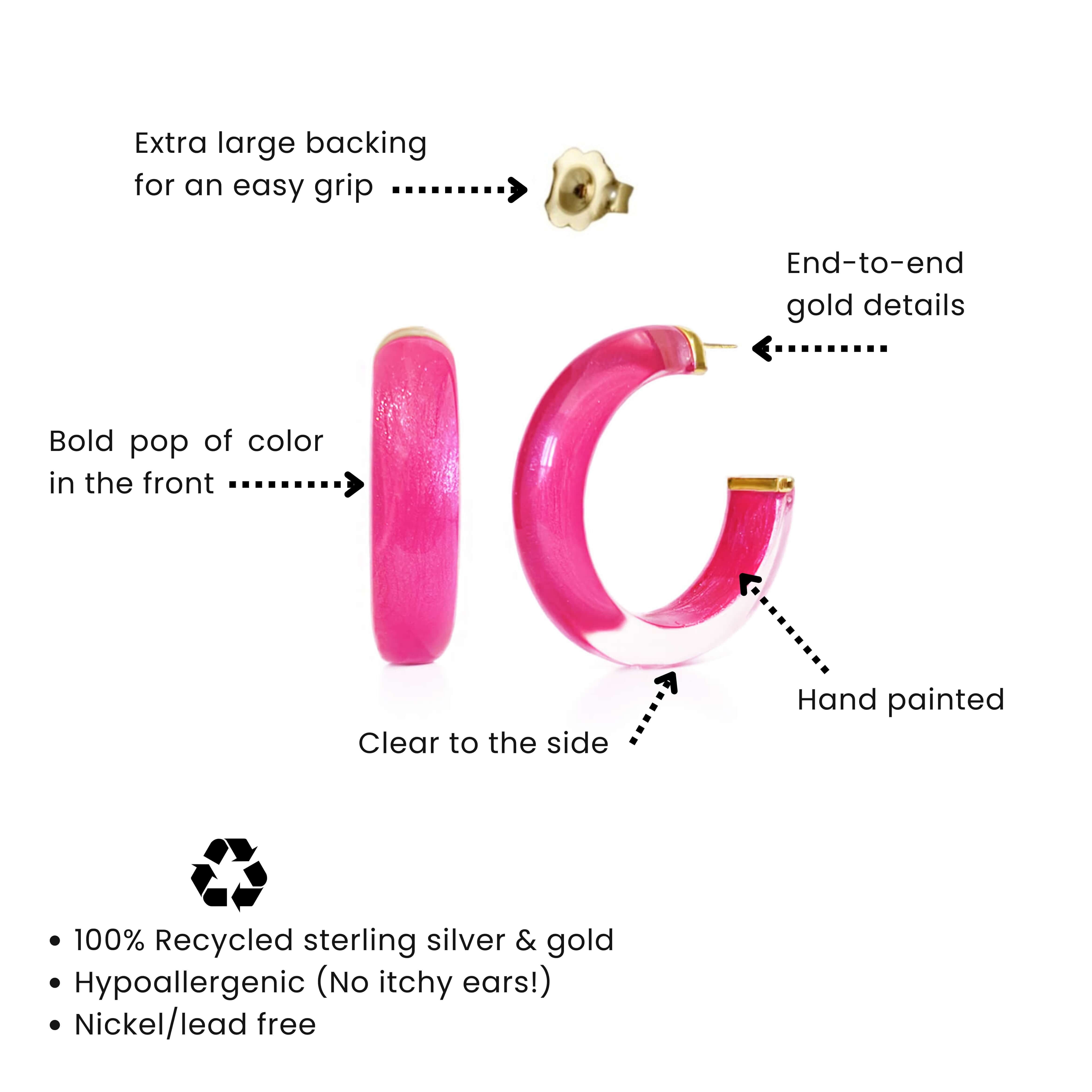 Daisy Illusion Hoop Earrings