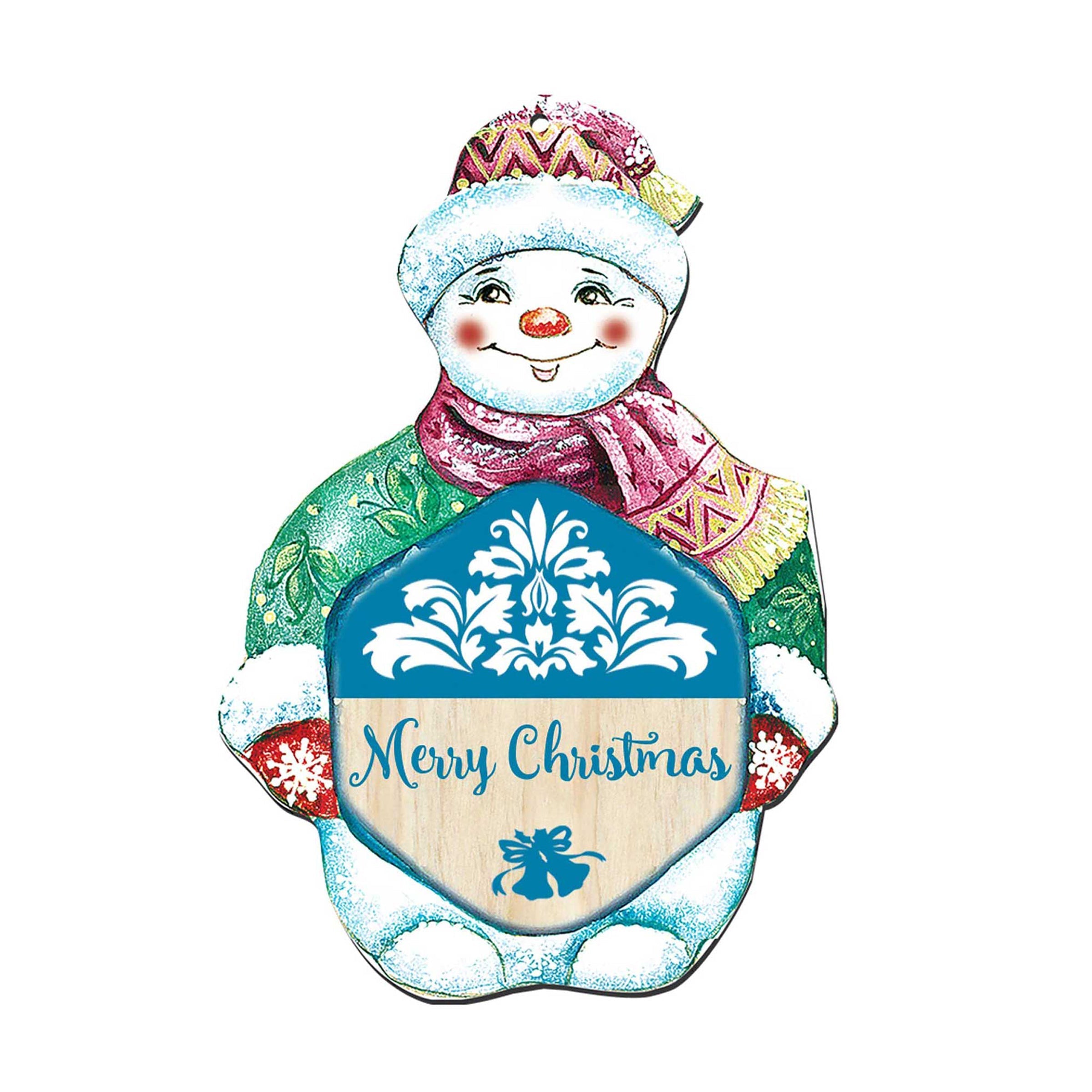 Snowman Christmas Door Decor by G. DeBrekht - Christmas Santa Snowman Decor - 8116101H