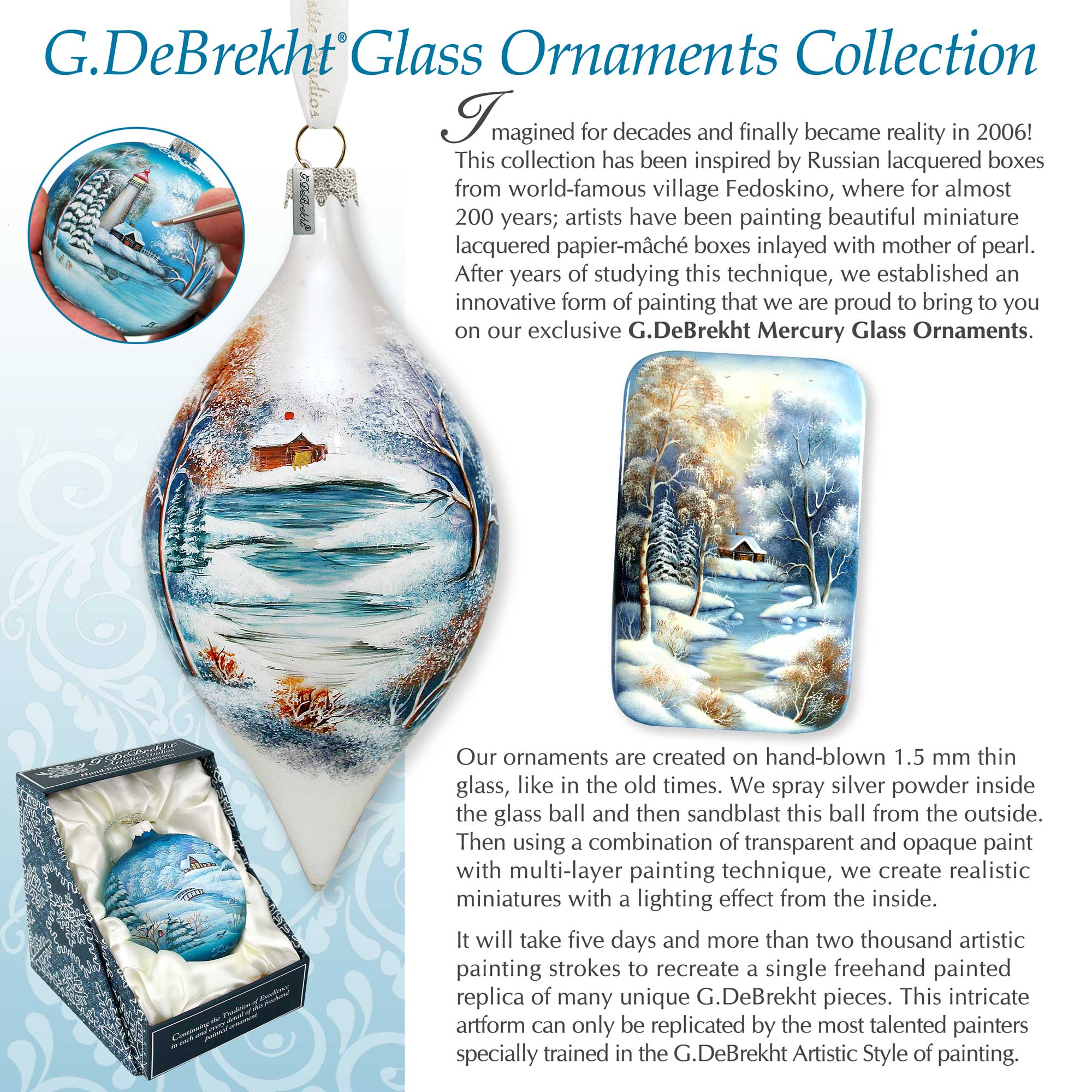Angel Heart Glass Ornament by G. DeBrekht - Nativity Holiday Décor - 73163