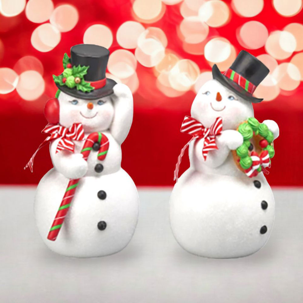 12" Jolly Snowman Couple by December Diamonds