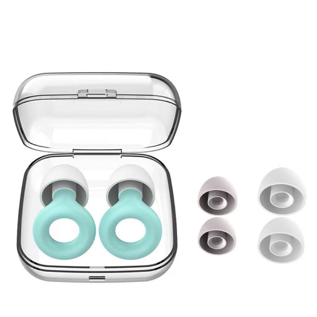 2 Earplugs - 24 dB Noise Reduction for Sleep, Focus & Travel, Soft - Touch Comfort, 1 Pair with Case(Super Good qualiey) (Red, One Size)